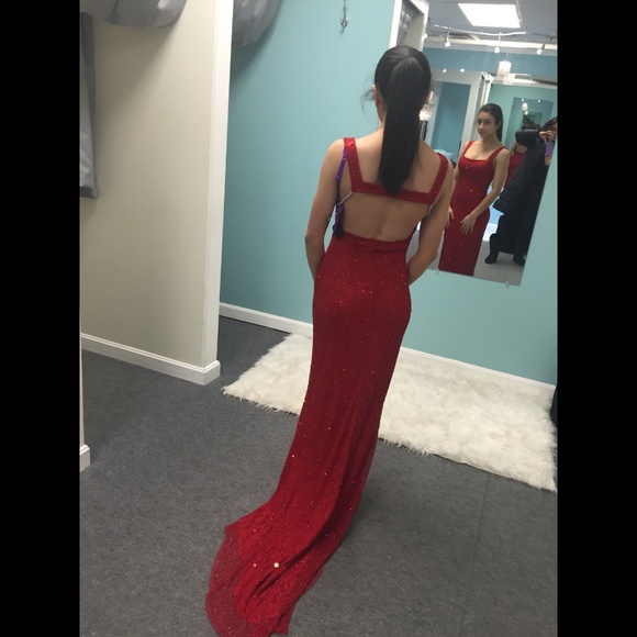 Red Scala Prom Dress #48408 Size 0/2 - Picture 2 of 7